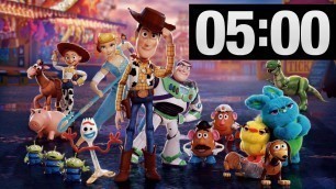 '5 Minute Countdown Timer for Kids with Music l Toy Story with Woody, Buzz, Forky, Bo Peep, Aliens'