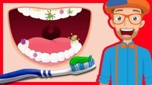 'Tooth Brushing Song by Blippi | 2-Minutes Brush Your Teeth for Kids'