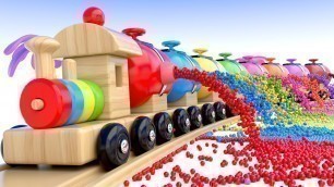 'Learn Colors with Preschool Toy Train and Color Balls - Shapes & Colors Collection for Children'