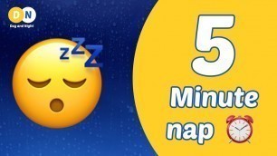 '5 minute nap timer with alarm | relaxing rain ambiance'