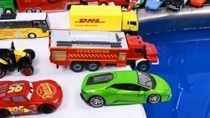 'Lamborghini Toy car wash with Trucks'