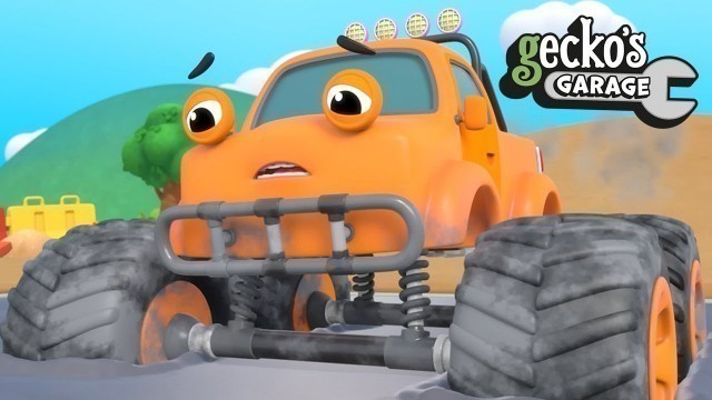 'Max The Monster Truck Is STUCK｜Gecko\'s Garage｜Funny Cartoon For Kids｜Learning Videos For Toddlers'