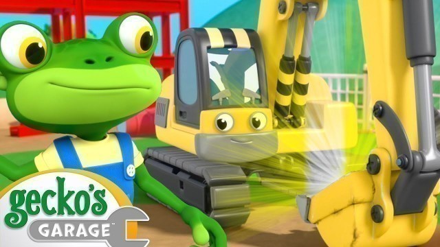 'Excavator Treasure Hunting｜Gecko\'s Garage｜Funny Cartoon For Kids｜Learning Videos For Toddlers'