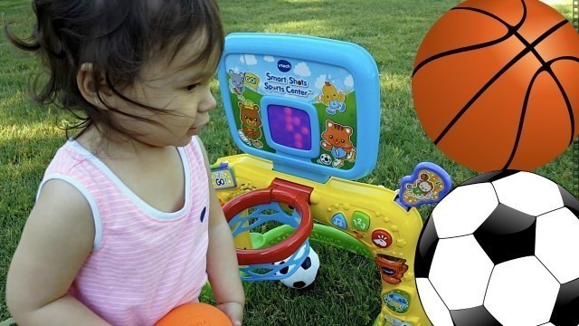 'Toddlers Playing and Learning Sports Toys | Half-Hour Basketball Toy Video Compilation For Kids'