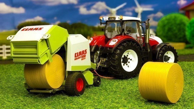 'Videos for KIDS | BRUDER TOY tractor Steyr in action | FARMING'