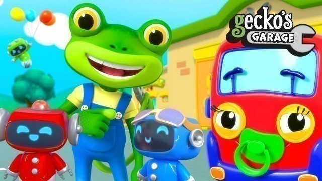 'Fun At Gecko\'s Garage!｜Baby Trucks & Baby Robots｜Funny Cartoon For Kids｜Learning Videos For Toddlers'