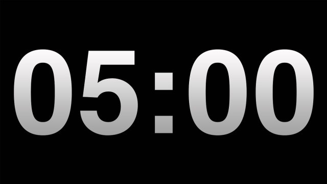 'Timer 5 Minutes Timer Video Countdown Black Background'