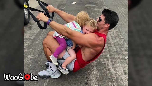 'Fitness Freak Father Workout with Kids || Best Viral Videos'