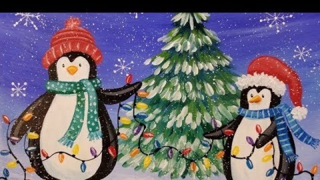 'Easy Penguin Acrylic Painting Tutorial for Kids and Beginners LIVE'