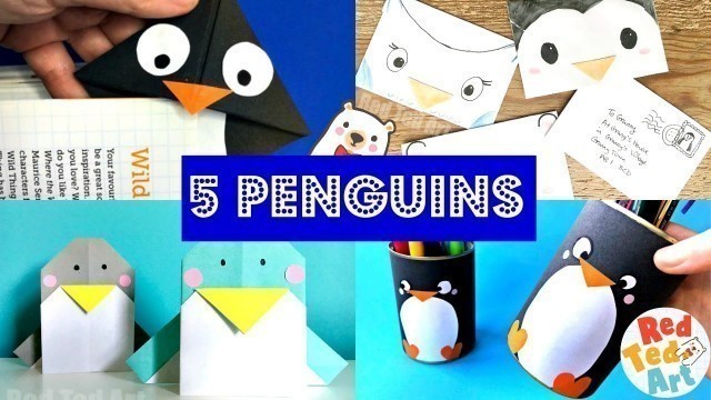 '5 Paper Penguin Crafts - fun with Penguin DIYs for Winter'