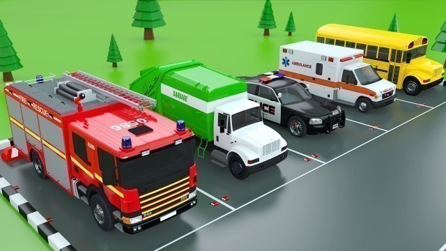 'Learn Colors with Car Parking Street Vehicles Toys - Colors Videos for Children'