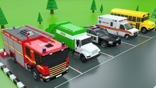 'Learn Colors with Car Parking Street Vehicles Toys - Colors Videos for Children'