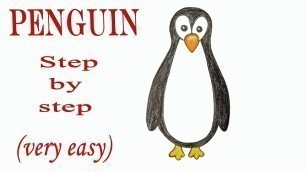 'How to draw a penguin step by step (very easy) || Art video'