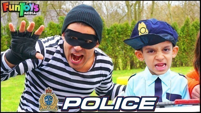 'Policeman Jason Protects Toys with Police Car | Funny Kids Story'