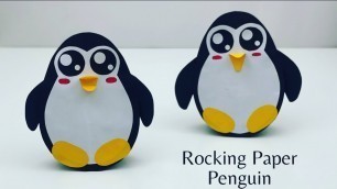 'How To Make Rocking Paper Penguin Toy  For Kids / Moving Paper Toys / Paper Craft / KIDS crafts'