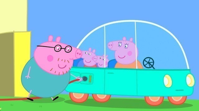 'Peppa Pig And Family Drive An Electric Car! | Kids TV And Stories'