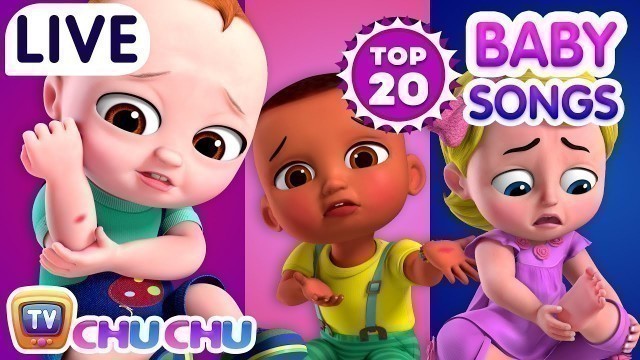 'The Boo Boo Song + More Baby Nursery Rhymes - Top 20 Popular Kids Songs by ChuChu TV LIVE'