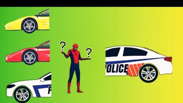 'POLICE CAR | CORRECTLY GUESS THE POLICE CAR HEAD | KIDS VIDEOS'