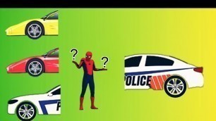 'POLICE CAR | CORRECTLY GUESS THE POLICE CAR HEAD | KIDS VIDEOS'