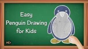 'Easy Penguin Drawing for Kids | Kids Learning Video | Shemaroo Kids'