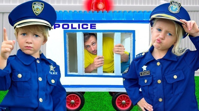 'Catch a thief in a police car + more Kids Songs by Katya and Dima'