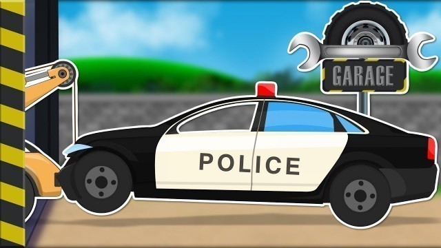 'police Car Garage Video for kids and babies | fun videos for babies'