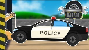 'police Car Garage Video for kids and babies | fun videos for babies'