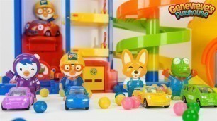 'Pororo the Little Penguin Colorful Toy Cars Playset!'