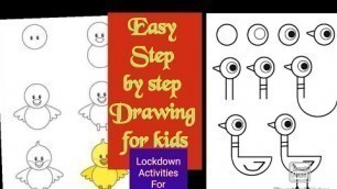 Improve kids drawing skills step by step/Activity to keep kids busy/Lock down activities for kids