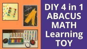 How to make Abacus at Home-Preschoolers & Toddlers Activities to Learn colors, numbers/Math for Kids