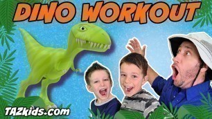 'KIDS DINOSAUR WORKOUT! With DINO FUN FACTS!  A Fitness and Exercise Adventure!'