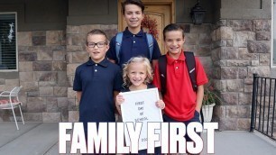 FIRST DAY OF KINDERGARTEN | ALL 4 KIDS GOING TO THE SAME SCHOOL FOR THE FIRST TIME | BACK TO SCHOOL