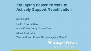 Equipping Foster Parents to Actively Support Reunification