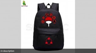 ☑New Naruto-anime Backpack Bag Black Anime Backpacks Kids Boys Girls Sc