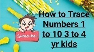 Trace Number 1 to 103 to 4 Year Kids Activities With Postar Colour