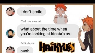 Haikyuu texts- hinata lyric prank!! the gc (all the kids are depressed)