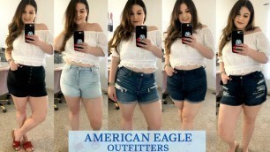 AMERICAN EAGLE CURVY SHORTS TRY ON HAUL & REVIEW | Kelly Elizabeth
