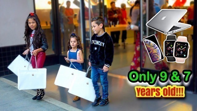 KIDS BUY EVERYTHING IN THE APPLE STORE?! | Familia Diamond