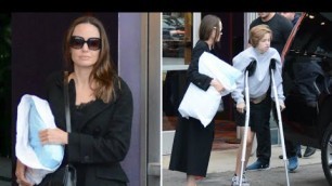 Angelina Jolie's Daughter Shiloh Leans On Crutches Following Painful Hip Surgery