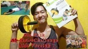SIX PACK Ab-Roller CHALLENGE Kids Version! |Riki Saito