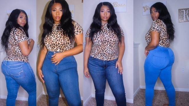 BEST JEANS FOR CURVY GIRLS | FASHION NOVA vs AMERICAN EAGLE