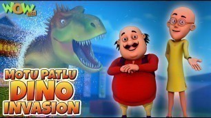 Motu Patlu Dino Invasion - Full Movie | Animated Movies For Kids | Wow Kidz