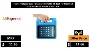 Tablet Protecter Case For Amazon Fire HD 8 8 2020 for Kids Shell Safe EVA Foam Handle Stand Case