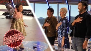 SENSATIONAL KID SINGER Performs The National Anthem For The American Idol Panel | Amazing Auditions