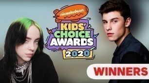 Kids' Choice Awards 2020 - Winners