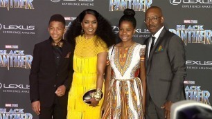 Angela Bassett "Black Panther" World Premiere Purple Carpet