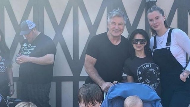 Alec Baldwin, wife Hilaria and his children at Disneyland