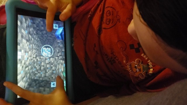 Playing Minecraft on Amazon Fire Tablet