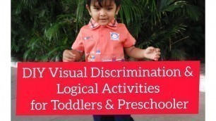 4 DIY Visual Discrimination Activities for 2-3yrs old small kids | Preschooler & Toddlers activities