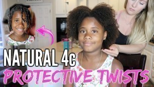 NATURAL 4C PROTECTIVE TWISTS I NATURAL HAIRCARE ROUTINE FOR KIDS Adoption & Foster I Christy Gior